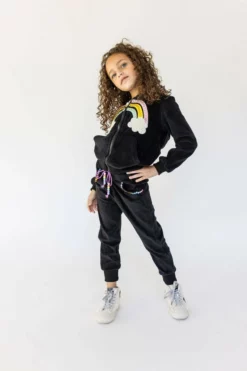 Lola + The Boys New Arrivals Rainbow Beaded Velvet Track Set