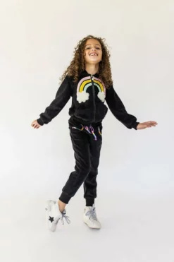 Lola + The Boys New Arrivals Rainbow Beaded Velvet Track Set