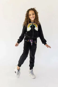 Lola + The Boys New Arrivals Rainbow Beaded Velvet Track Set