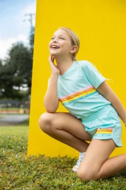 Lola + The Boys Sequin Stripe Set