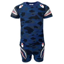 Lola + The Boys Shark Boy Camo Short Set