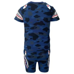 Lola + The Boys Shark Boy Camo Short Set