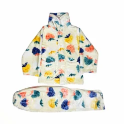 Lola + The Boys Girls Strawberry Art Velour Set 7 Lola + The Boys Girls Strawberry Art Velour Set