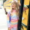Lola + The Boys Sunset Knit Hoodie And Pant Set Girls 2 Lola + The Boys Sunset Knit Hoodie And Pant Set Girls