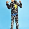 Lola + The Boys Thunder Bolt Tie Dye Jogger Set