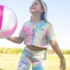 Lola + The Boys Girls Tie Dye Cropped Set 2 Lola + The Boys Girls Tie Dye Cropped Set