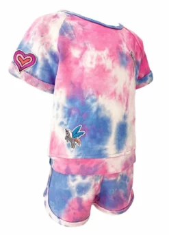 Lola + The Boys Tie Dye Patch Short Set Girls
