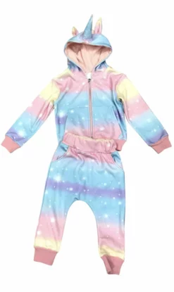 Lola + The Boys Unicorn Sky Jogger Set Girls