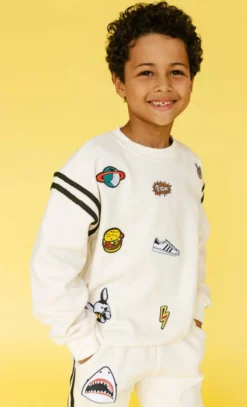 Lola & The Boys New Arrivals Varsity Patch Jogger Set