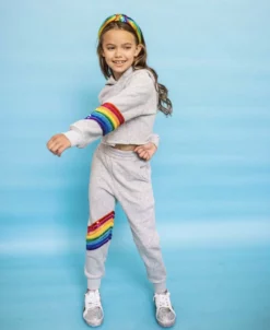 Lola + The Boys New Arrivals You Are Amazing Sequin Jogger Set