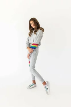 Lola + The Boys New Arrivals You Are Amazing Sequin Jogger Set