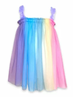 Lola + The Boys Sherbet Rainbow Tulle Dress New Arrivals