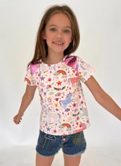 Lola + The Boys Fantasy Doodle Linen Tee