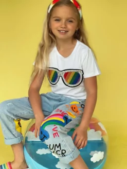 Lola + The Boys Rainbow Sunnies Tee 10 Lola + The Boys Rainbow Sunnies Tee