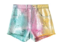 Lola + The Boys Bubble Gum Tie Dye Shorts Girls