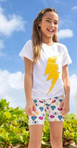 Lola + The Boys Diamonds Eyes Bike Shorts