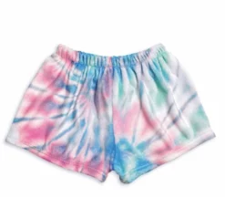 Top Trenz Fuzzy Tie Dye Lounge Shorts Girls