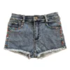 Lola + The Boys Girls Rainbow Crystal Denim Short