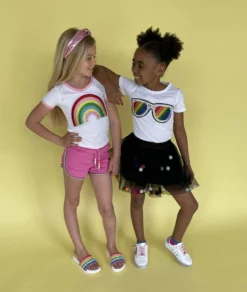 Lola + The Boys Towel Beaded Racer Shorts Girls