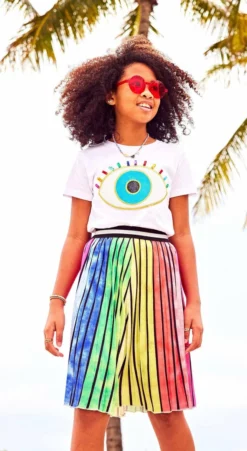 Lola + The Boys Ombre Stripe Midi Skirt New Arrivals