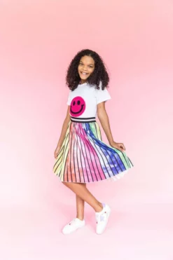 Lola + The Boys Ombre Stripe Midi Skirt New Arrivals