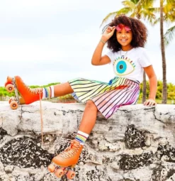 Lola + The Boys Ombre Stripe Midi Skirt New Arrivals