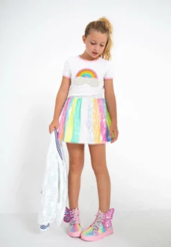 Lola + The Boys New Arrivals Sequin Stripe Skirt