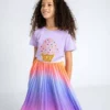 Lola + The Boys Sherbet Ombre Pleated Skirt