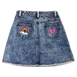 Lola + The Boys Girls All About The Patch Denim Skirt