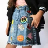 Lola + The Boys Girls All About The Patch Denim Skirt