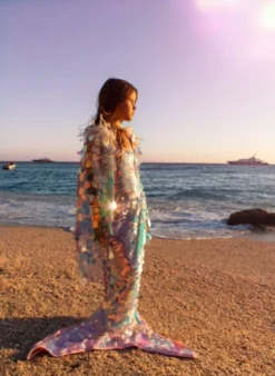 Lola + The Boys Paillette Mermaid Tail Skirt Girls