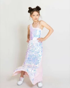Lola + The Boys Paillette Mermaid Tail Skirt Girls