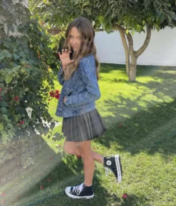 Lola + The Boys New Arrivals Pleated Vegan Leather Mini Skirt