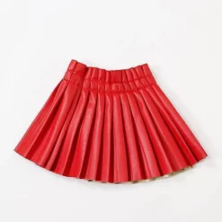 Lola + The Boys New Arrivals Pleated Vegan Leather Mini Skirt