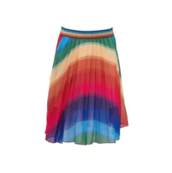 Lola + The Boys Rainbow Twirl Midi Skirt