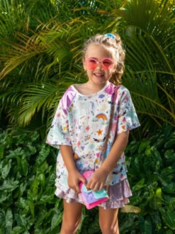 Lola + The Boys Metallic Skort