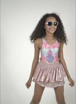 Lola + The Boys Metallic Skort