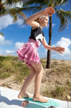 Lola + The Boys Metallic Skort