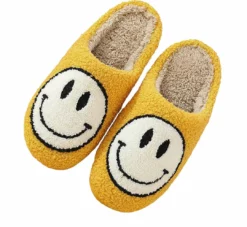 Lola + The Boys New Arrivals Smiley Slippers Yellow