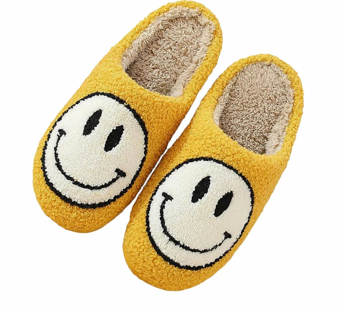 Lola + The Boys New Arrivals Smiley Slippers Yellow 3 Lola + The Boys New Arrivals Smiley Slippers Yellow