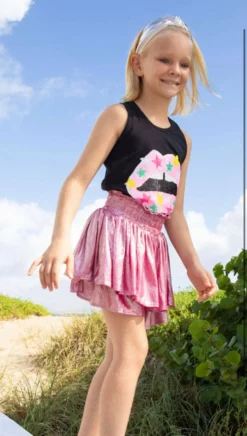 Lola + The Boys Girls Star Lips Tank