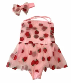 Lola + The Boys Strawberry Shortcake Tulle Swimsuit New Arrivals