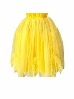 Lola + The Boys Sunny Tulle Ruffle Midi Skirt New Arrivals