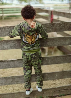 Lola + The Boys Boys Camo Tiger Hoodie