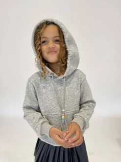 Lola + The Boys Crystal Rainbow Rain Hoodie