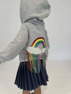 Lola + The Boys Crystal Rainbow Rain Hoodie