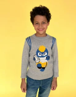 Lola & The Boys New Arrivals Football Monster Sweater