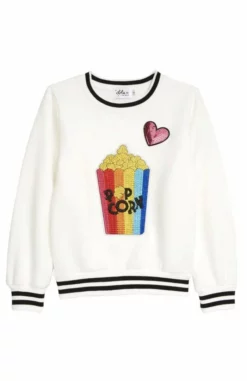 Lola + The Boys Girls I Love Popcorn Sweatshirt