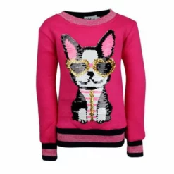 Lola & The Boys Golden Pup Sweatshirt Girls