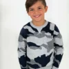 Lola + The Boys Grey Camo Flash Patch Sweater 2 Lola + The Boys Grey Camo Flash Patch Sweater